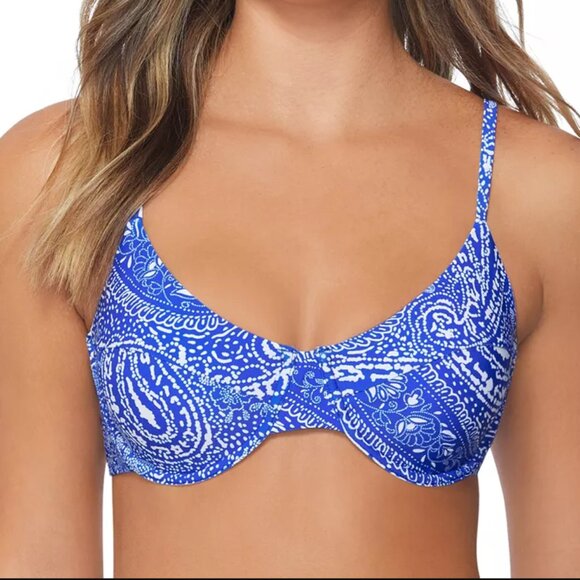 Raisins Other - Raisins Juniors' Vibras Paisley Scoop-Neck Bra Bikini Top NWT Sz XL